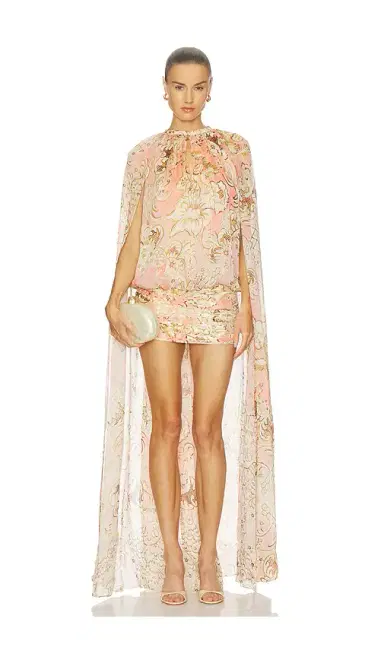 Hemant & Nandita Mini Dress With Cape | Thumbnail 1 Hemant & Nandita Mini Dress With Cape | Thumbnail 1