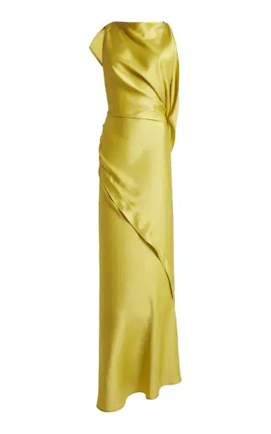 Victoria Beckham Draped Satin Gown | Thumbnail 1 Victoria Beckham Draped Satin Gown | Thumbnail 1