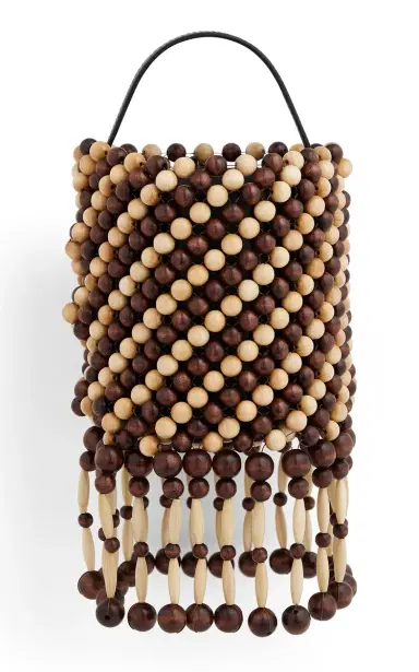 Rabanne Beaded Wood Shoulder Bag | Thumbnail 2 Rabanne Beaded Wood Shoulder Bag | Thumbnail 2