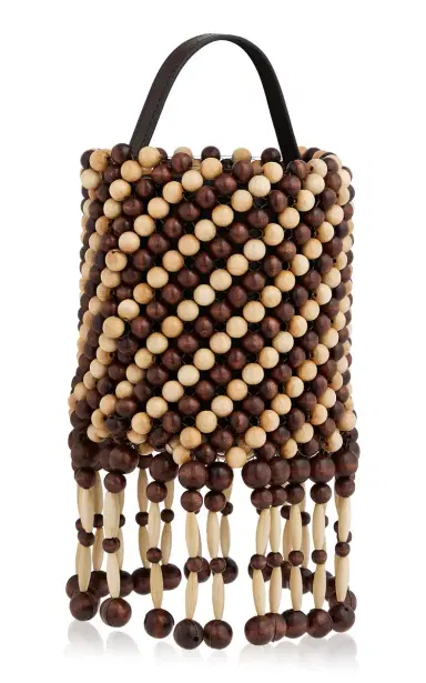 Rabanne Beaded Wood Shoulder Bag | Thumbnail 4 Rabanne Beaded Wood Shoulder Bag | Thumbnail 4
