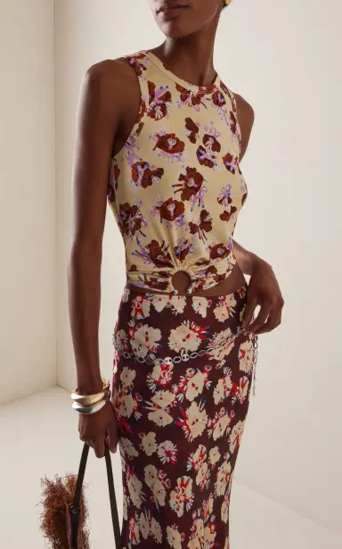 Rabanne Floral Top | Thumbnail 2 Rabanne Floral Top | Thumbnail 2