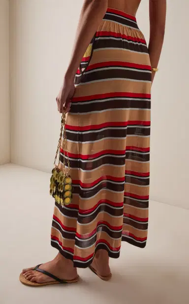 Rabanne Striped Maxi Skirt | Thumbnail 4 Rabanne Striped Maxi Skirt | Thumbnail 4
