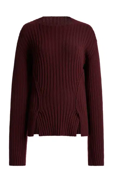 Victoria Beckham Ribbed-Knit Wool-Cashmere Sweater | Thumbnail 1 Victoria Beckham Ribbed-Knit Wool-Cashmere Sweater | Thumbnail 1
