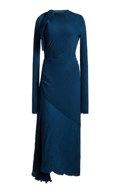 Victoria Beckham Plissé Georgette Midi Dress | Thumbnail 5 Victoria Beckham Plissé Georgette Midi Dress | Thumbnail 5