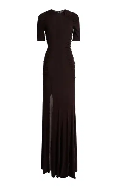 Victoria Beckham Gathered Crepe Jersey Gown | Thumbnail 1 Victoria Beckham Gathered Crepe Jersey Gown | Thumbnail 1