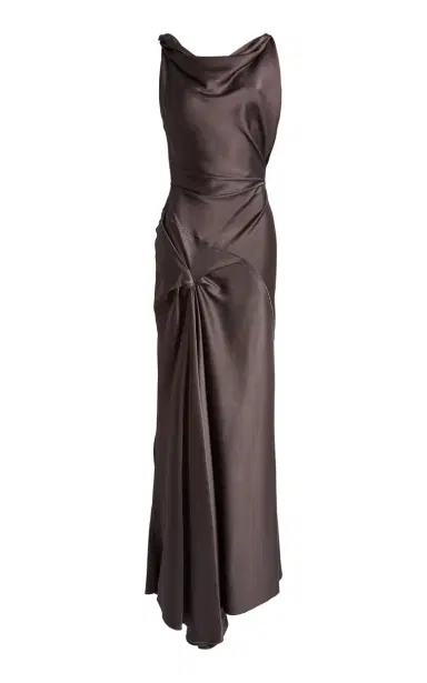 Victoria Beckham Posy Draped Satin Gown | Thumbnail 5 Victoria Beckham Posy Draped Satin Gown | Thumbnail 5