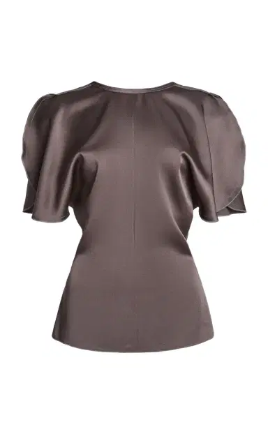 Victoria Beckham Bela Draped Satin Top | Thumbnail 1 Victoria Beckham Bela Draped Satin Top | Thumbnail 1