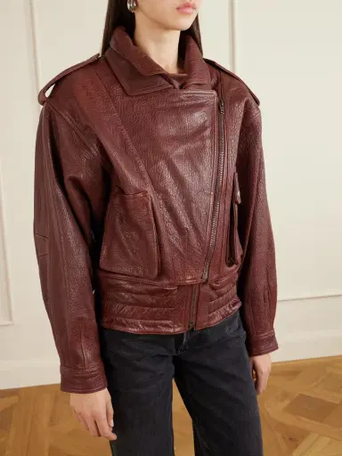 Isabel Marant Aneli Layered Textured-leather Jacket | Thumbnail 3 Isabel Marant Aneli Layered Textured-leather Jacket | Thumbnail 3