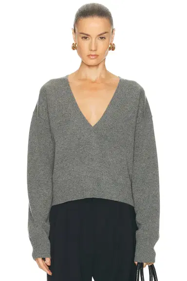 EAVES Lonne Deep V-neck Sweater | Thumbnail 3 EAVES Lonne Deep V-neck Sweater | Thumbnail 3