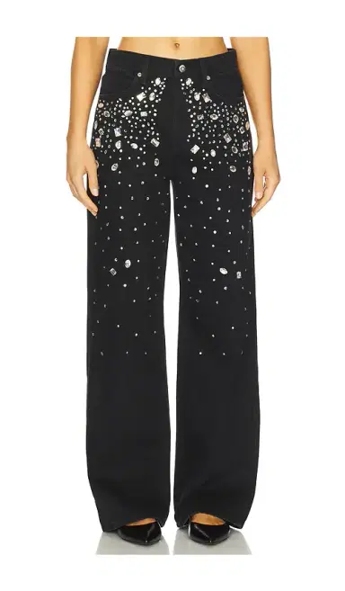 Joe's Jeans The Harlowe Stone Embellished Wide Leg Jeans | Thumbnail 1 Joe's Jeans The Harlowe Stone Embellished Wide Leg Jeans | Thumbnail 1