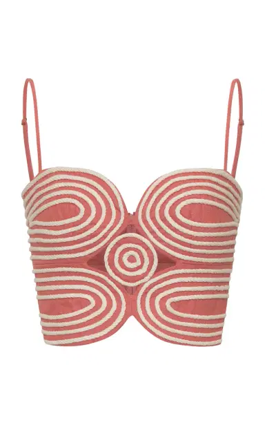 ANDRES OTALORA Baía Embroidered Linen Crop Top | Thumbnail 8 ANDRES OTALORA Baía Embroidered Linen Crop Top | Thumbnail 8
