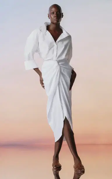 Andres Otalora Cairo Twist-Front Cotton-Poplin Midi Skirt | Thumbnail 2 Andres Otalora Cairo Twist-Front Cotton-Poplin Midi Skirt | Thumbnail 2