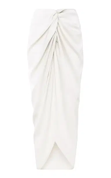 Andres Otalora Cairo Twist-Front Cotton-Poplin Midi Skirt | Thumbnail 1 Andres Otalora Cairo Twist-Front Cotton-Poplin Midi Skirt | Thumbnail 1