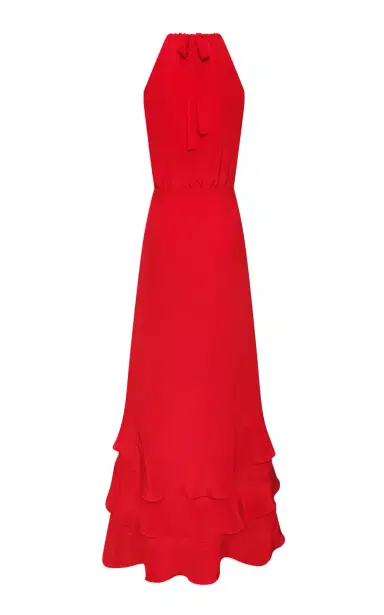 ANDRES OTALORA Vino de Palma Halter Silk Crepe De Chine Maxi Dress | Thumbnail 3 ANDRES OTALORA Vino de Palma Halter Silk Crepe De Chine Maxi Dress | Thumbnail 3