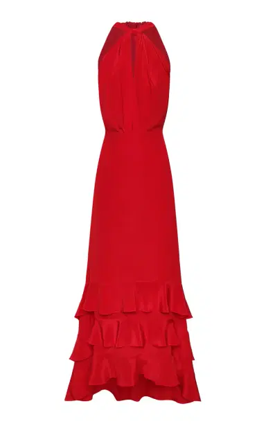 ANDRES OTALORA Vino de Palma Halter Silk Crepe De Chine Maxi Dress | Thumbnail 4 ANDRES OTALORA Vino de Palma Halter Silk Crepe De Chine Maxi Dress | Thumbnail 4