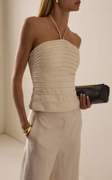 ANDRES OTALORA En Tu Luz Embroidered Linen Top | Thumbnail 2 ANDRES OTALORA En Tu Luz Embroidered Linen Top | Thumbnail 2