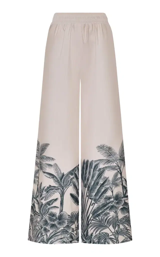 Tamu Mia Printed Crepe De Chine Wide-Leg Pants Tamu Mia Printed Crepe De Chine Wide-Leg Pants