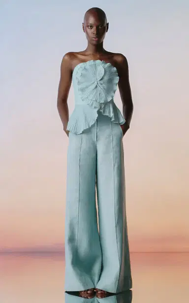 ANDRES OTALORA Imara Pleated Linen Top | Thumbnail 5 ANDRES OTALORA Imara Pleated Linen Top | Thumbnail 5