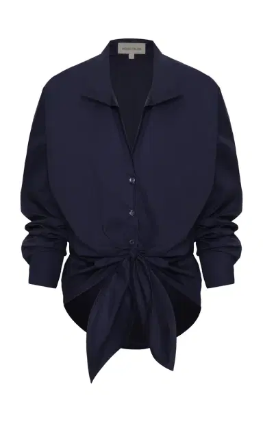 ANDRES OTALORA Dalila Tie-Front Cotton Blouse | Thumbnail 1 ANDRES OTALORA Dalila Tie-Front Cotton Blouse | Thumbnail 1