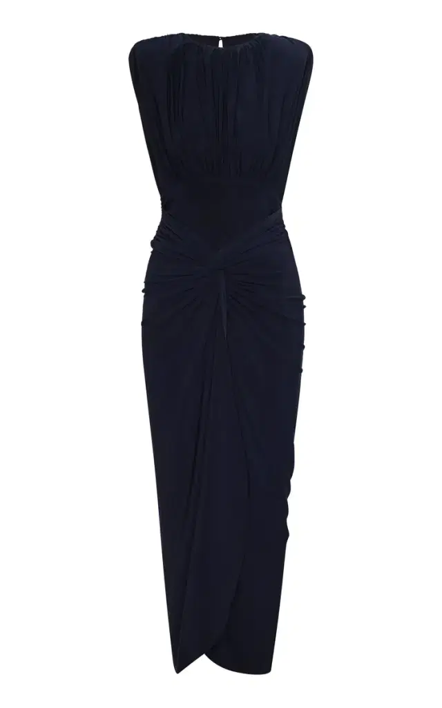 Zambea Draped Midi Dress Zambea Draped Midi Dress