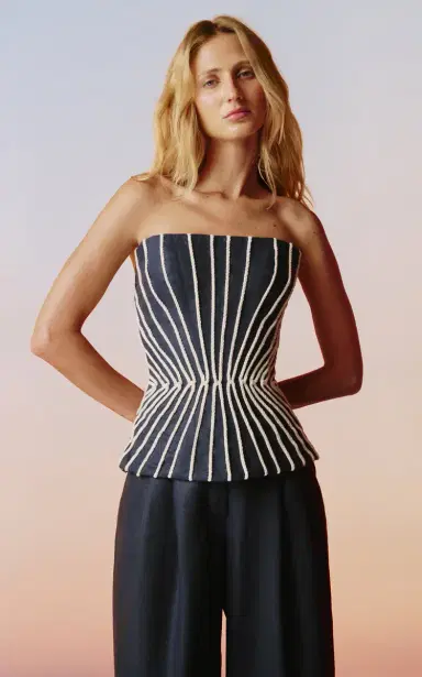 ANDRES OTALORA Silencio del Sol Embroidered Linen Top | Thumbnail 3 ANDRES OTALORA Silencio del Sol Embroidered Linen Top | Thumbnail 3