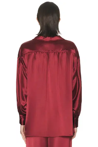 By Malene Birger Leonora Satin Blouse | Thumbnail 3 By Malene Birger Leonora Satin Blouse | Thumbnail 3
