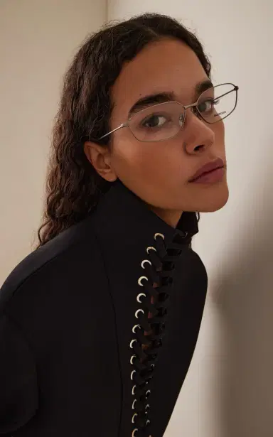Balenciaga Editorial Oval-Frame Metal Glasses | Thumbnail 2 Balenciaga Editorial Oval-Frame Metal Glasses | Thumbnail 2