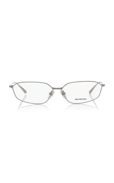 Balenciaga Editorial Oval-Frame Metal Glasses | Thumbnail 1 Balenciaga Editorial Oval-Frame Metal Glasses | Thumbnail 1