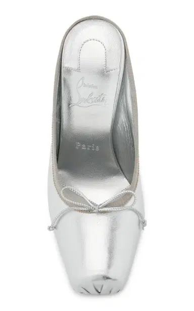 Christian Louboutin Cassia 100mm Metallic Leather Mules | Thumbnail 3 Christian Louboutin Cassia 100mm Metallic Leather Mules | Thumbnail 3
