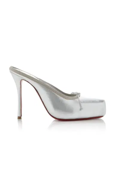 Christian Louboutin Cassia 100mm Metallic Leather Mules | Thumbnail 6 Christian Louboutin Cassia 100mm Metallic Leather Mules | Thumbnail 6