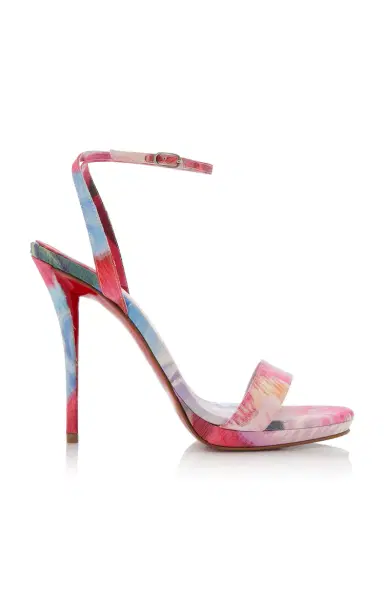 Christian Louboutin Miss Z 120mm Peony Crepe Sandals | Thumbnail 1 Christian Louboutin Miss Z 120mm Peony Crepe Sandals | Thumbnail 1