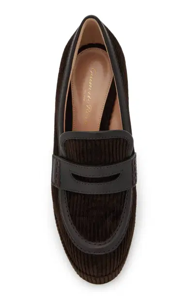Gianvito Rossi Corduroy Platform Loafer Pumps | Thumbnail 3 Gianvito Rossi Corduroy Platform Loafer Pumps | Thumbnail 3