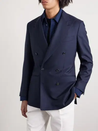 Saman Amel Double-Breasted Wool Suit Jacket - Men | Thumbnail 3 Saman Amel Double-Breasted Wool Suit Jacket - Men | Thumbnail 3