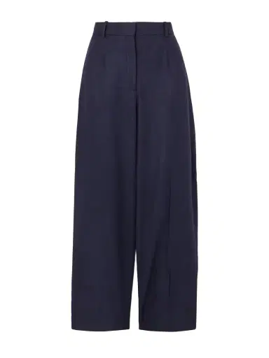 TOTEME Pleated Flannel Wide-leg Pants | Thumbnail 1 TOTEME Pleated Flannel Wide-leg Pants | Thumbnail 1