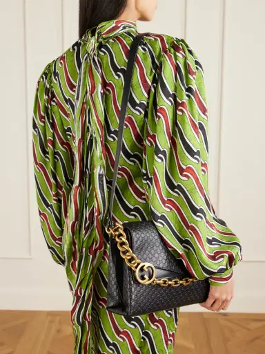 Gucci Chain-detailed Logo-debossed Leather Shoulder Bag | Thumbnail 3 Gucci Chain-detailed Logo-debossed Leather Shoulder Bag | Thumbnail 3