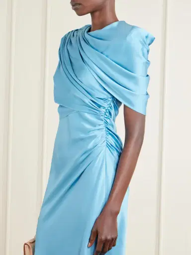Stella McCartney Open-back Cape-effect Draped Satin Gown | Thumbnail 4 Stella McCartney Open-back Cape-effect Draped Satin Gown | Thumbnail 4