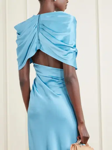 Stella McCartney Open-back Cape-effect Draped Satin Gown | Thumbnail 5 Stella McCartney Open-back Cape-effect Draped Satin Gown | Thumbnail 5