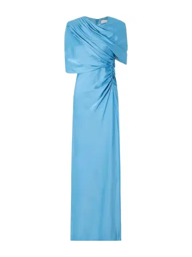 Stella McCartney Open-back Cape-effect Draped Satin Gown | Thumbnail 1 Stella McCartney Open-back Cape-effect Draped Satin Gown | Thumbnail 1
