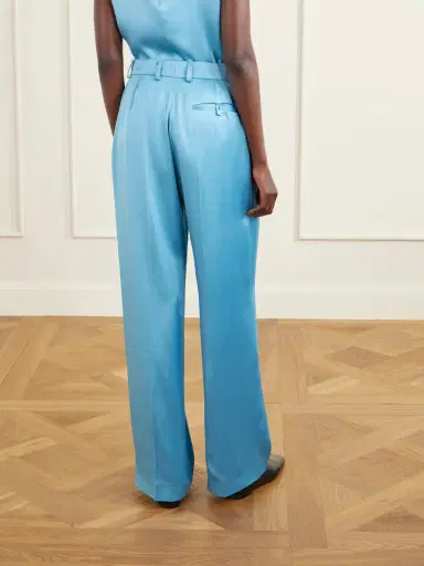 Stella McCartney Satin Wide-leg Pants | Thumbnail 4 Stella McCartney Satin Wide-leg Pants | Thumbnail 4