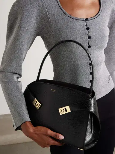 Ferragamo Hug Maxi Cracked-leather Tote | Thumbnail 2 Ferragamo Hug Maxi Cracked-leather Tote | Thumbnail 2