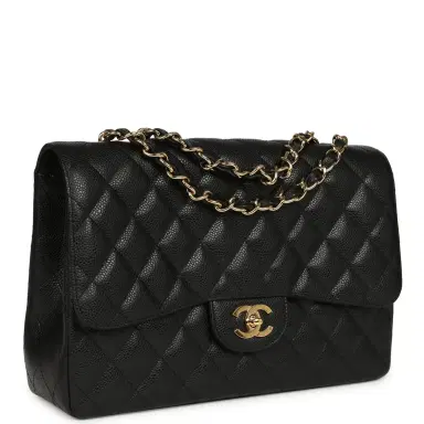 Chanel Chanel Jumbo Classic Single Flap Bag Black Caviar Gold Hardware | Thumbnail 2 Chanel Chanel Jumbo Classic Single Flap Bag Black Caviar Gold Hardware | Thumbnail 2