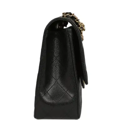 Chanel Chanel Jumbo Classic Single Flap Bag Black Caviar Gold Hardware | Thumbnail 3 Chanel Chanel Jumbo Classic Single Flap Bag Black Caviar Gold Hardware | Thumbnail 3