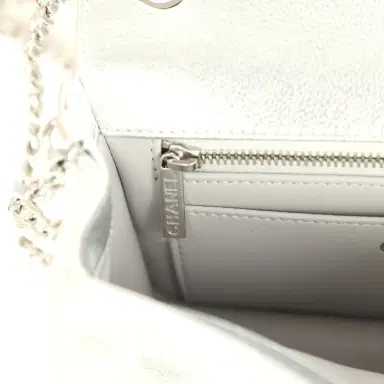 Chanel Chanel Mini CC Crush Flap Bag Silver Metallic Caviar Silver Hardware | Thumbnail 11 Chanel Chanel Mini CC Crush Flap Bag Silver Metallic Caviar Silver Hardware | Thumbnail 11