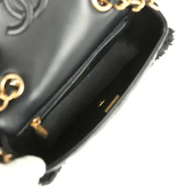 Chanel Chanel Mini Shearling Flap Bag Black Lambskin Brushed Gold Hardware | Thumbnail 8 Chanel Chanel Mini Shearling Flap Bag Black Lambskin Brushed Gold Hardware | Thumbnail 8