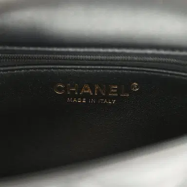 Chanel Chanel Mini Shearling Flap Bag Black Lambskin Brushed Gold Hardware | Thumbnail 9 Chanel Chanel Mini Shearling Flap Bag Black Lambskin Brushed Gold Hardware | Thumbnail 9
