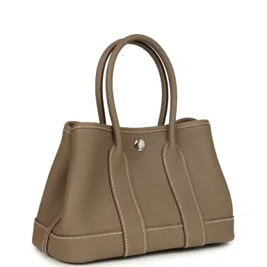 HERMÈS Hermes Garden Party Neo 23 Etoupe Negonda Palladium Hardware | Thumbnail 2 HERMÈS Hermes Garden Party Neo 23 Etoupe Negonda Palladium Hardware | Thumbnail 2