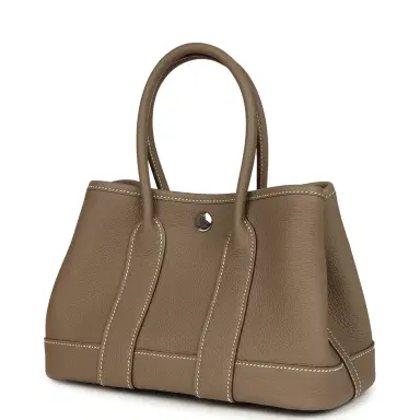 HERMÈS Hermes Garden Party Neo 23 Etoupe Negonda Palladium Hardware | Thumbnail 3 HERMÈS Hermes Garden Party Neo 23 Etoupe Negonda Palladium Hardware | Thumbnail 3
