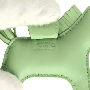 HERMÈS Hermes Rodeo Bag Charm PM Vert Criquet Touch Milo Lambskin and Matte Alligator | Thumbnail 3 HERMÈS Hermes Rodeo Bag Charm PM Vert Criquet Touch Milo Lambskin and Matte Alligator | Thumbnail 3