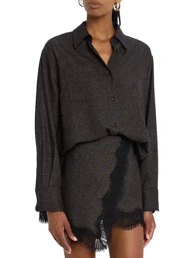 A.L.C. Women's Spence Button-Front Tunic - Dark Brown | Thumbnail 3 A.L.C. Women's Spence Button-Front Tunic - Dark Brown | Thumbnail 3