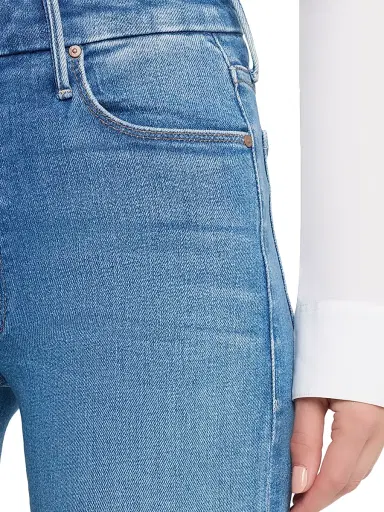 Mother Women's The Roller Mid-Rise Stretch Wide-Leg Fray Jeans | Thumbnail 5 Mother Women's The Roller Mid-Rise Stretch Wide-Leg Fray Jeans | Thumbnail 5